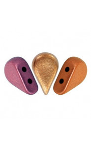 Les perles par Puca® Amos beads Yellow gold metallic iris 00030/01620